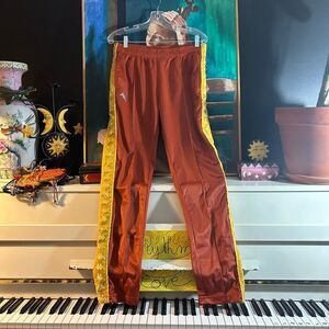 Vintage Kappa Orange Sport Trousers Track Pants Large Soccer Active Sweat